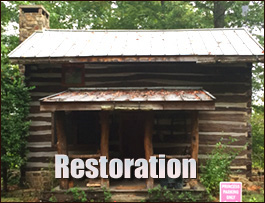 Historic Log Cabin Restoration  Williamston, North Carolina